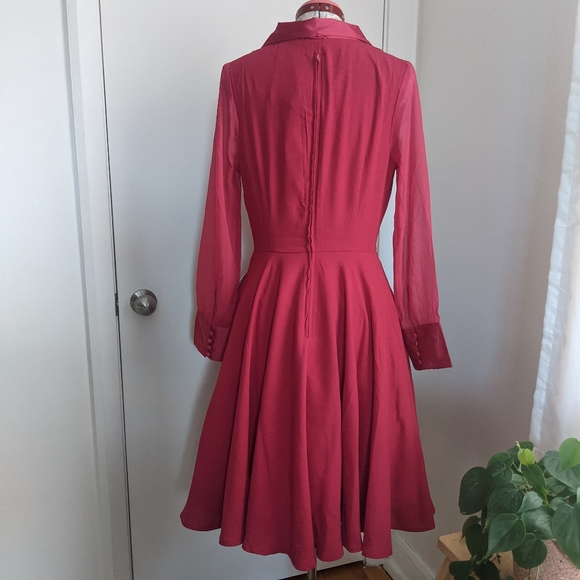 Timeless London burgundy swing dress - Picture 2 of 2